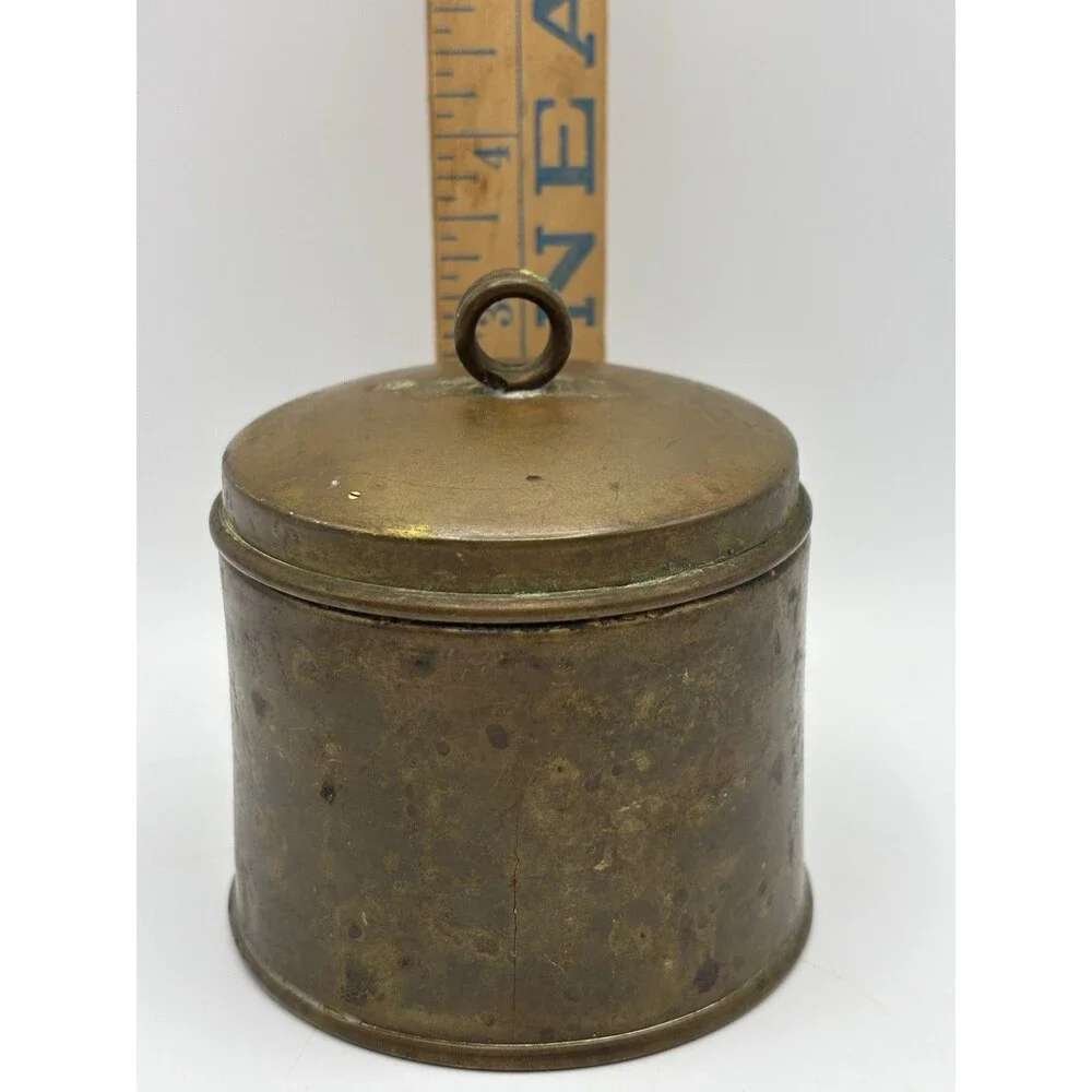 Vintage Brass Humidor Or Match Safe. Heco A Mano Chile Which Means Handmade